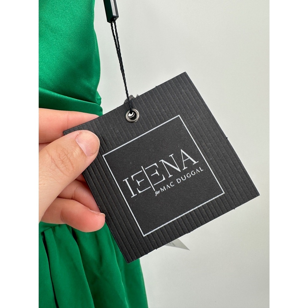 Mac Duggall Ieena 26654 Draped One Shoulder Satin Gown Emerald Green 2 NWT‎ - Picture 4 of 9